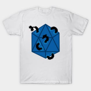 Roleplaying game sea serpent emerges from dice T-Shirt